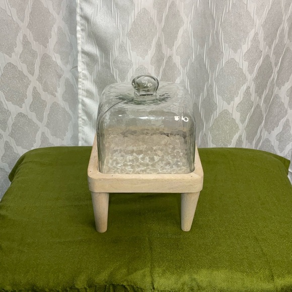 Glass Cloche with Wooden Stand - Picture 2 of 6
